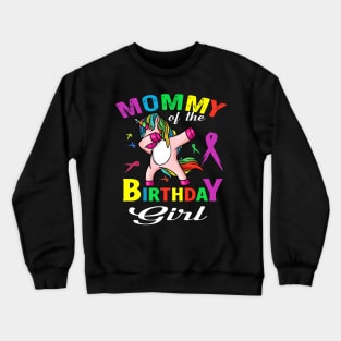 Mommy Of The Birthday Girl T-Shirt, Unicorn Matching Outfit Crewneck Sweatshirt